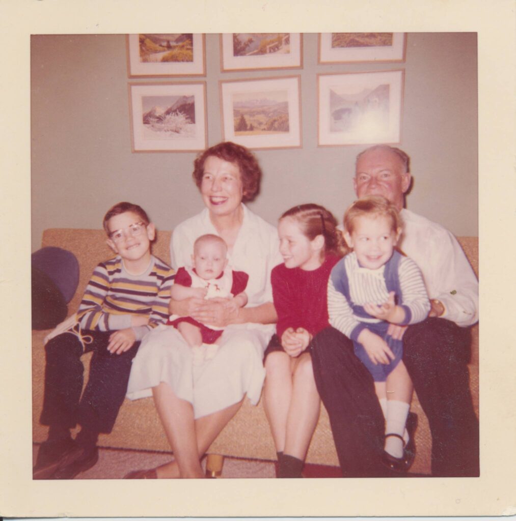 Grandparents cherishing family