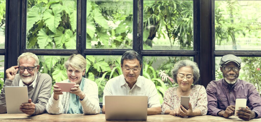 group of senior retirement using digital lifestyle 2021 08 26 23 59 17 utc