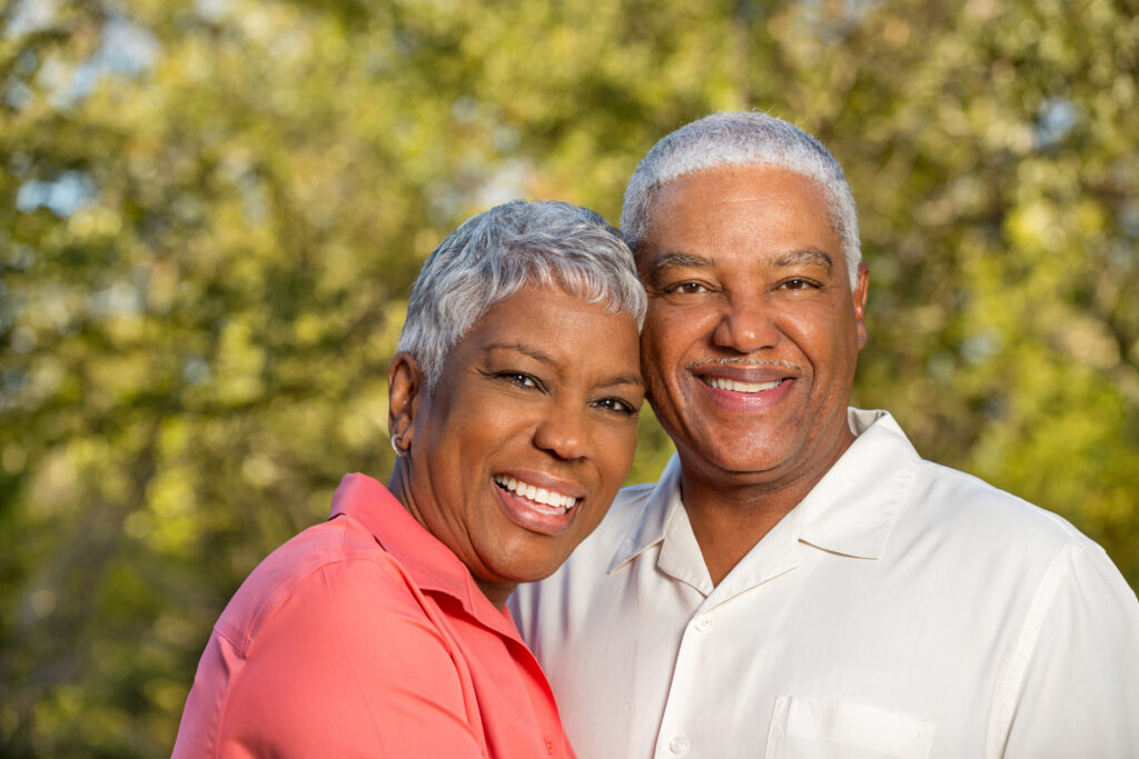 Stroke care management happy mature couple