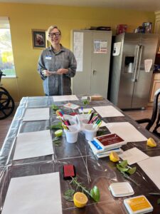 Jo Setting Up Nature Prints Jo Setting Up Nature Prints